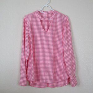 Maurices Pink Gingham Plus Size Top, XXL